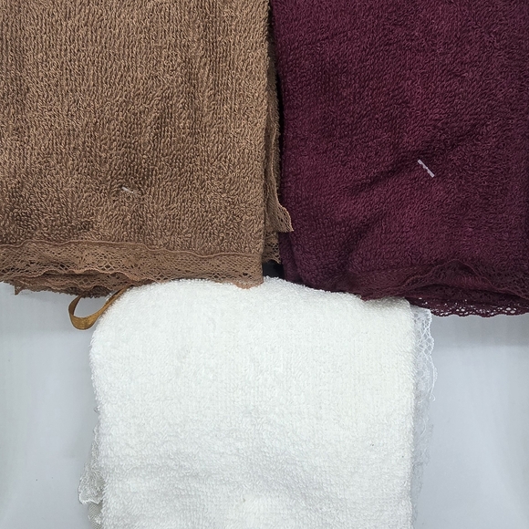 Towel and ring set cotton in white color - Picture 3 of 7